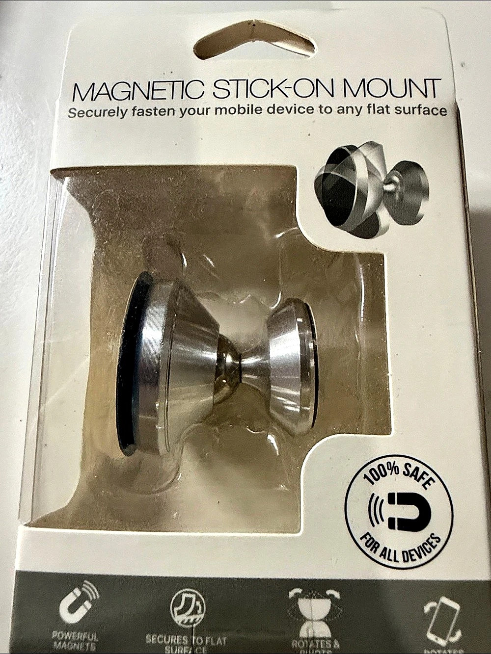 Magnetic Stick-On Mount Solid Metal Edition Phone Mount